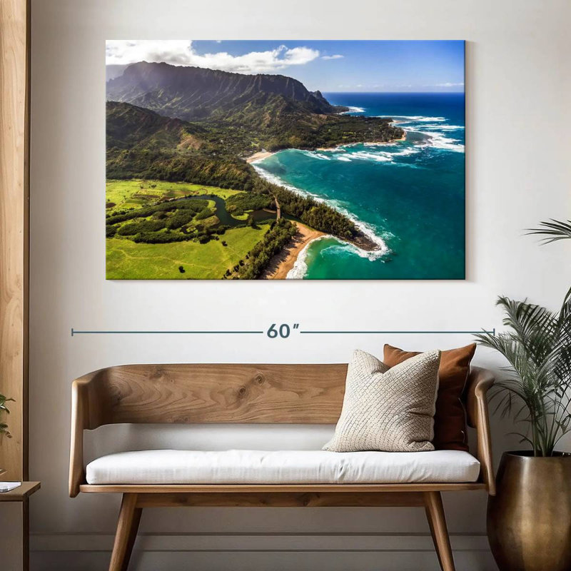 Gillard Kauai Coastal View, H 34 po x l 51 po