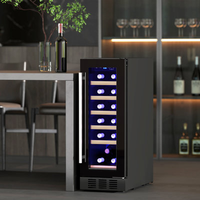 HOMCOM Single Zone 29.5cm Freestanding 19 Bottle Wine & Beverage Refrigerator
