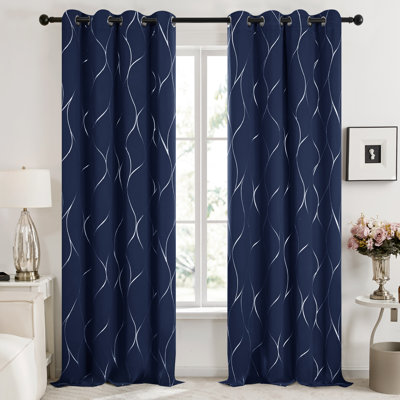 Panneaux de rideaux obscurcissants et isolants en polyester Kellda 