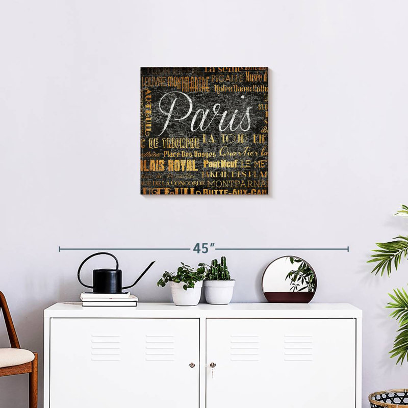 Nicci Paris Text, 20" H x 20" W
