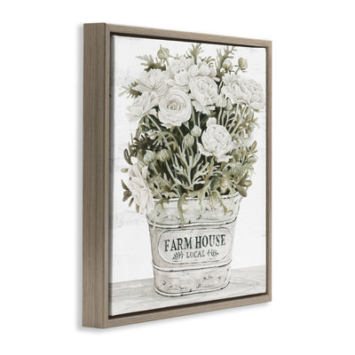 Farmhouse Planter Rose Blossoms
