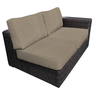 Canapé de patio gauche Sirci avec coussins Sunbrella