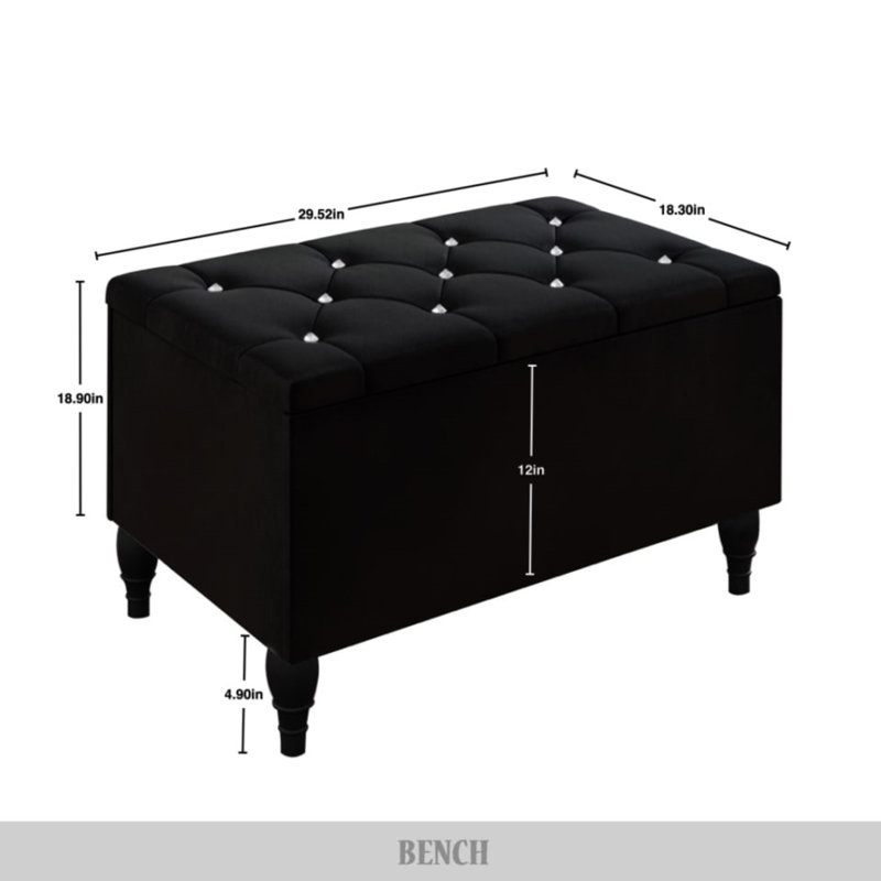 Falaq Solid Wood Piece Bedroom Set, Navy Blue, King