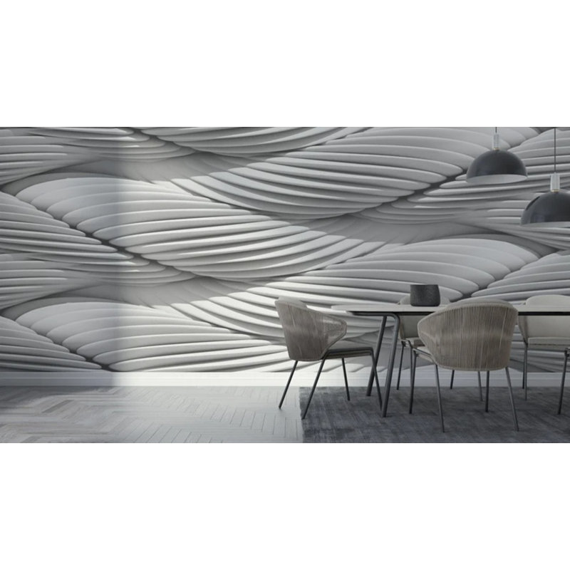 Papier peint coquillage 3D 3D Wave, 117.96" L x 236" W