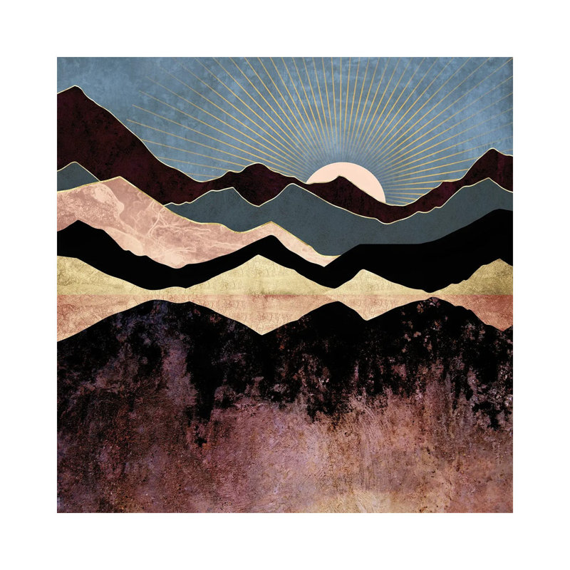 Crimson Peaks - Print on Canvas, Wrapped Canvas, 45.72 cm H x 45.72 cm W x 1.91 cm D