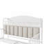 Structure de lit plateforme en métal pour chambre d'enfant, blanc éclatant avec lumière DEL et tête de lit tapissier avec rangement-129225189