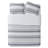 Gray/Black Microfiber 3 Piece Quilt Set-554568053