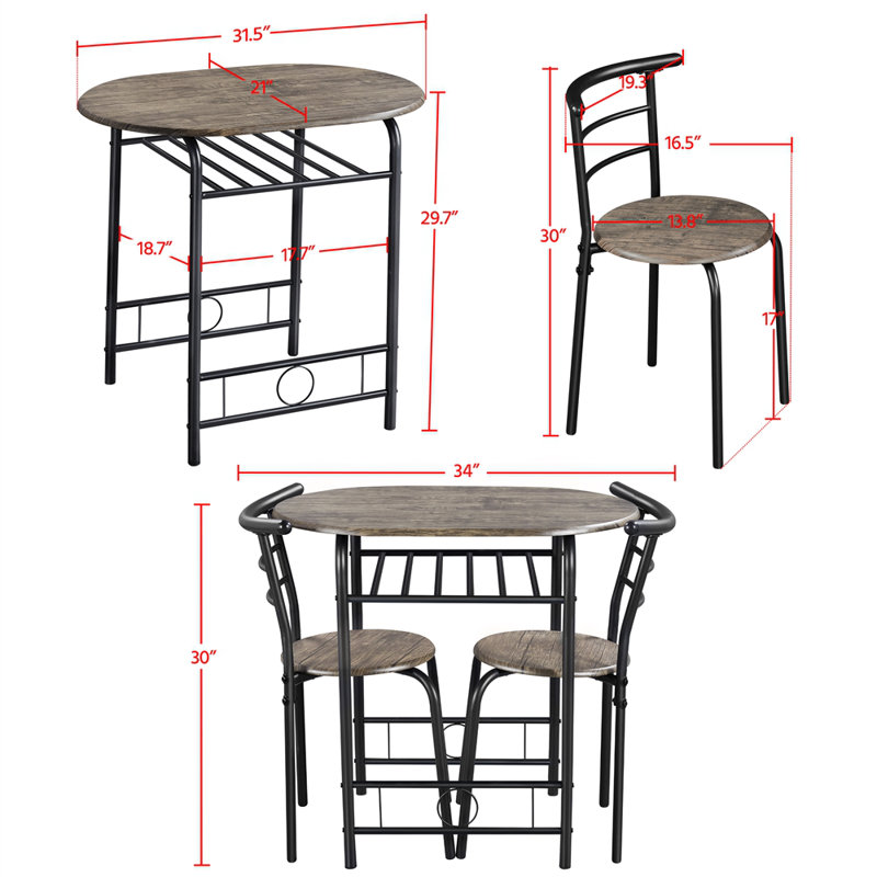 Ensemble repas pour 2 personnes Kokoruda, Drift Brown/Black