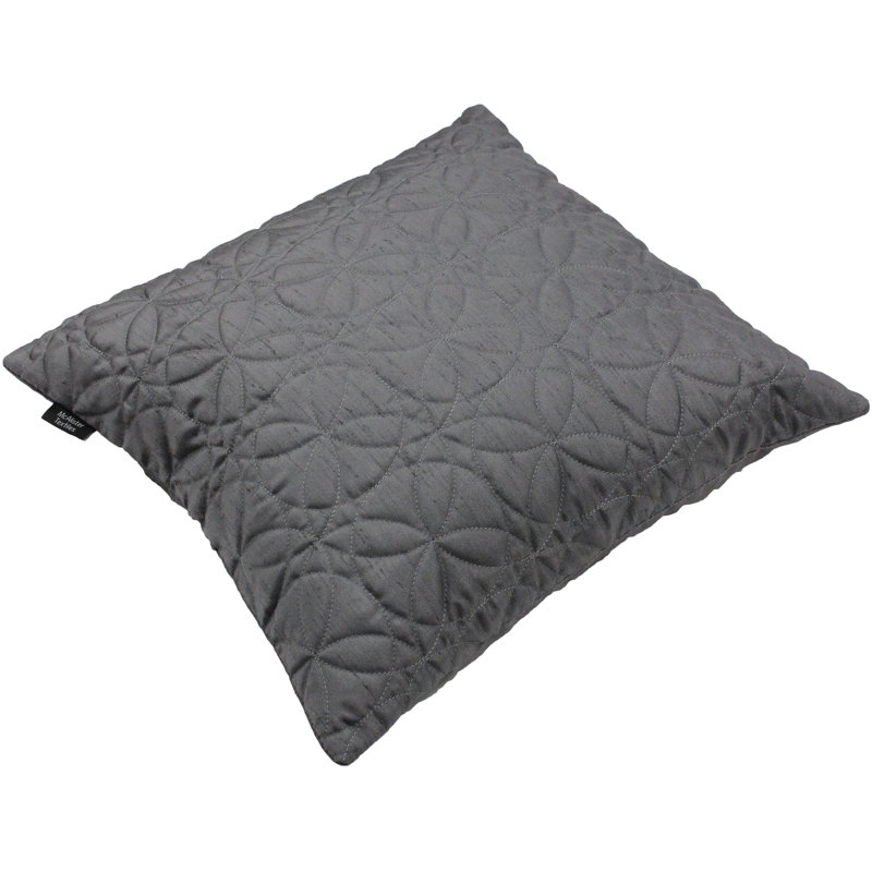 Bloxom Square Throw Cushion, Charcoal Grey, 60 x 60cm
