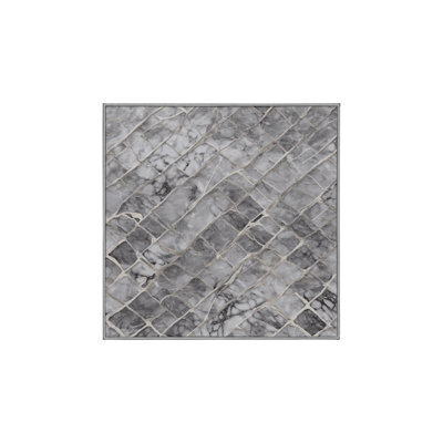 Tapis gris lavable à la machine