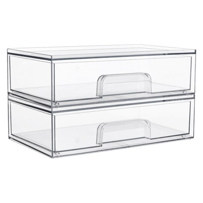 2 Drawer Stackable Drawer