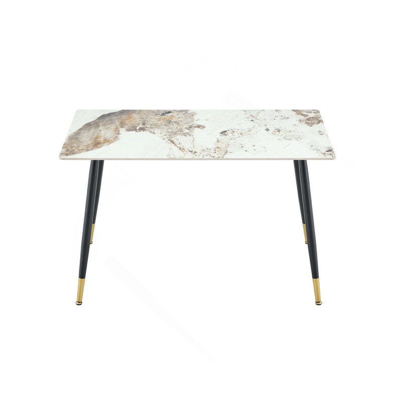 Table de salle à manger rectangulaire Modern, Beige clair