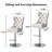 Modern Velvet Adjustable Swivel Counter Height Stools With Tufted Back Dining Chairs-1783443256
