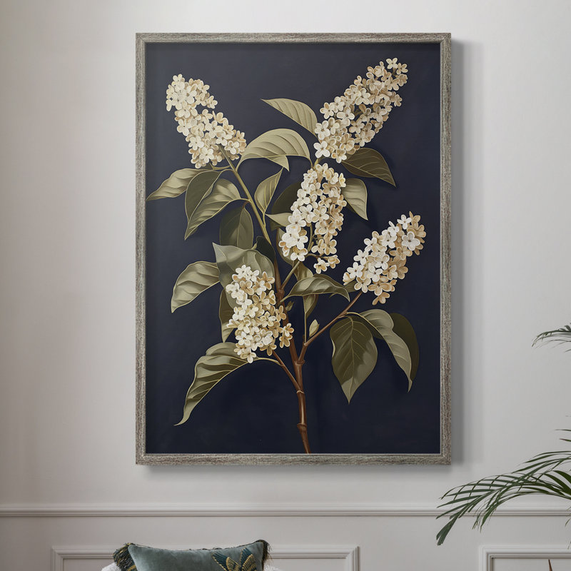 Reproduction encadrée FLORAL Series CLV III - bois massif, H 11 po x l 9 po