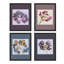 Multicolore, ensemble de 4 plantes géométriques pastel, impression murale encadrée sur papier, 4 pièces-93012442-93012443