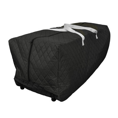 Jumbo Quilted Rolling Storage Bag - Black