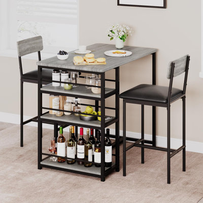 Pevzner 19.6 " Rectangular with Iron Base Dining Table