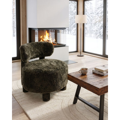 Aliani Upholstered Faux Fur Armless