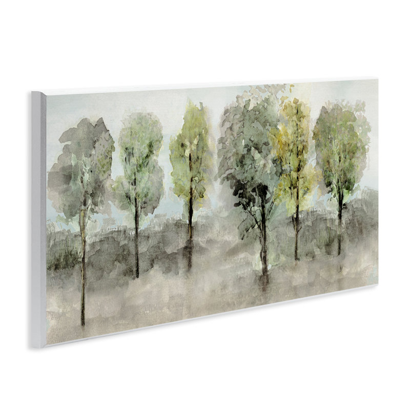  Splashed Watercolor Trees Wall Plaque Art by Val Rhodes