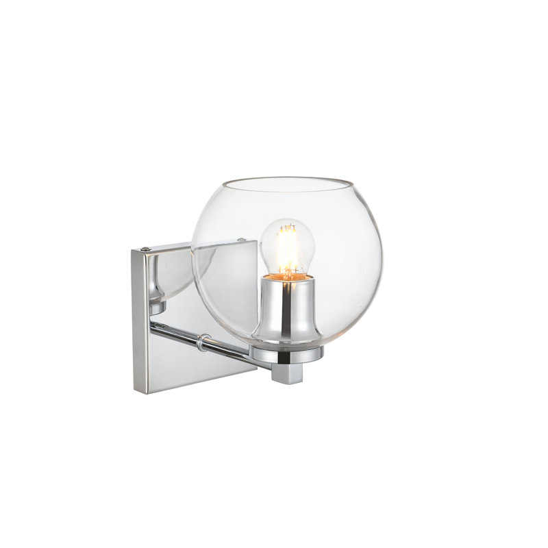 Éclairage de salle de bain à intensité variable Patrece, Chrome, H 7 po x l 34 po x P 34 po, Quatre lumières