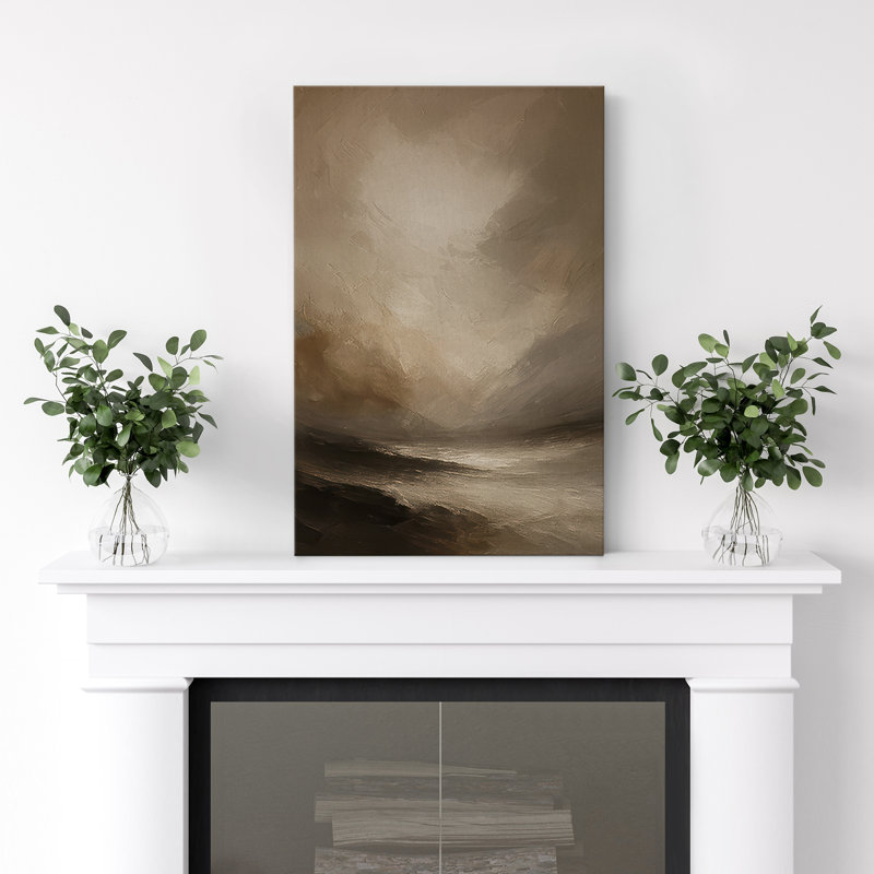 Toile, art mural abstrait, paysage, impression de décor de salon, H 36 po x l 24 po, Toile tendue, Sans cadre