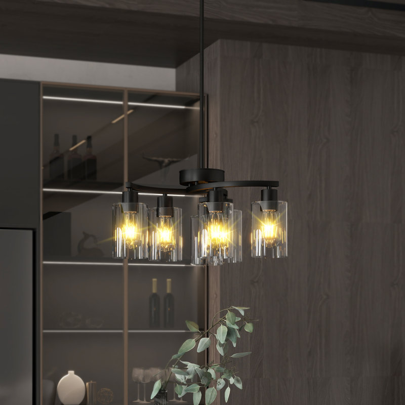 Lustre de ferme moderne en fer à hauteur réglable idéal pour l'ambiance de la salle à manger