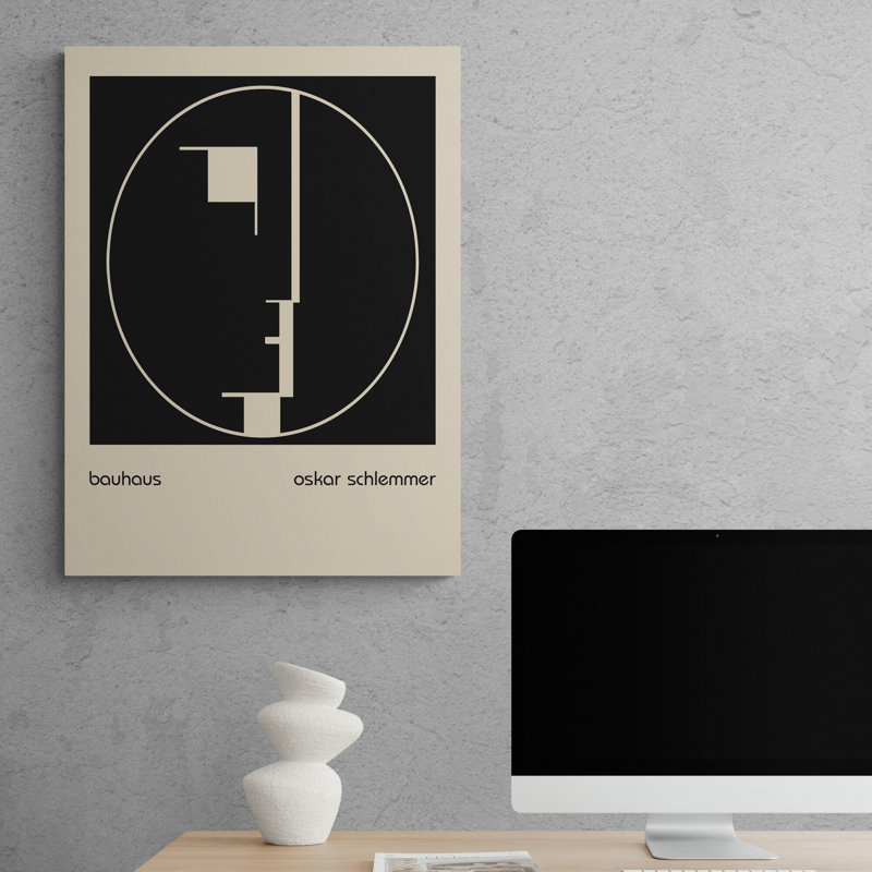 Bauhaus Head Emblem - Wrapped Canvas Print, 81cm H x 61cm W