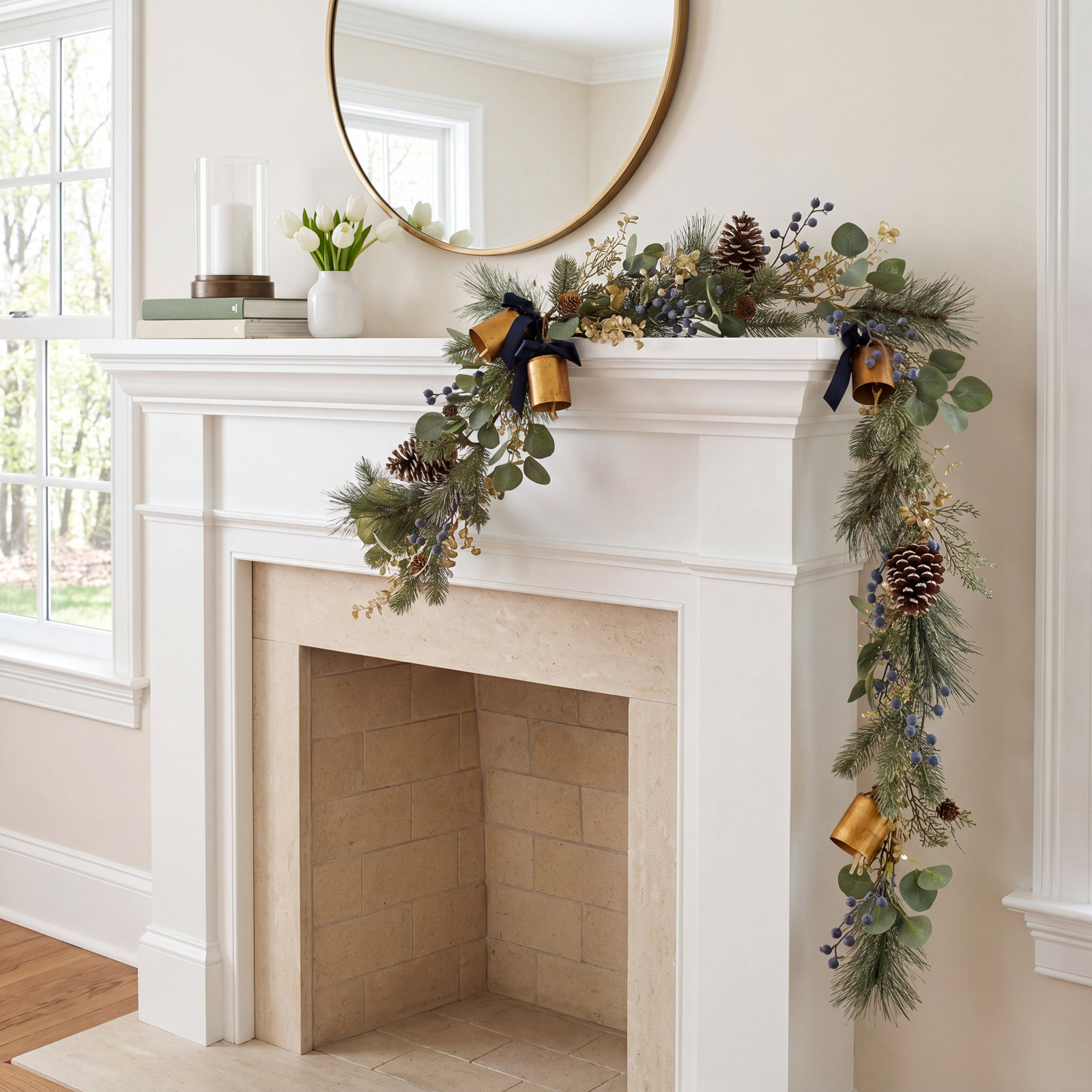 Swiss Chic Christmas Garland, 9'