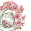 Orchid and Vine Arrangement in Glass Vase-44807558
