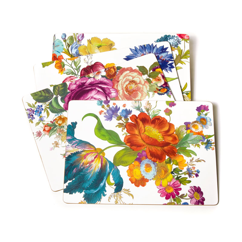 White Flower Market Placemats