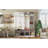 Farmhouse Hall Tree with 4 Hidden Hanging Hooks, Versatile Walnut Seating Bench with 8 Doors, Entryway Shoe Cabinet with Open Compartment-1587396019