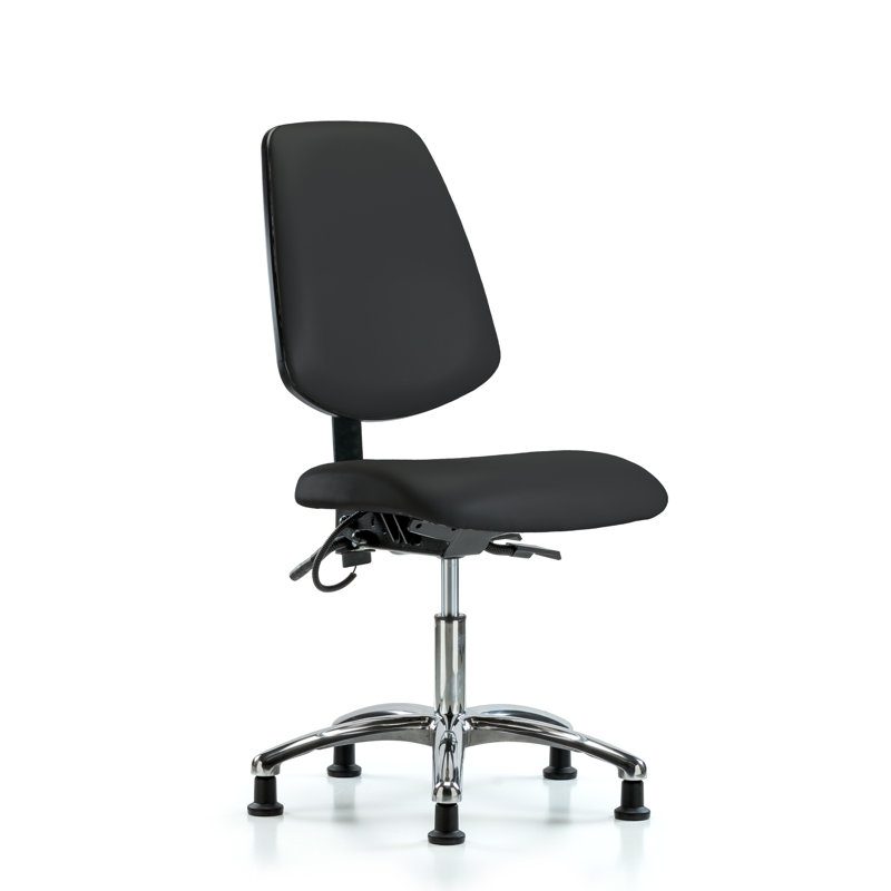 Chaise antistatique Hillary, Noir, Patins, Inclus