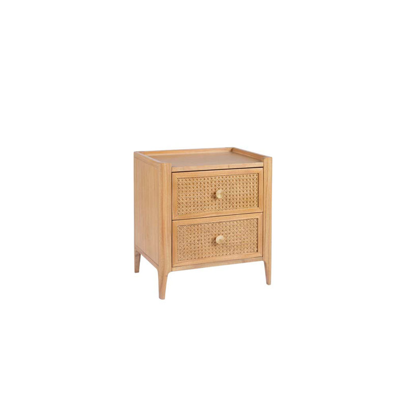 Amilyn 51.6cm W Solid Wood Bedside Table