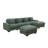 Sydnea 6-Piece 123" Wide Premium Corduroy Reversible Modular Living Room Sectional Sofa with Ottoman-594890617-568580151