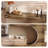 40" C-Shaped Console Table, Farmhouse Entryway Table Small Foyer Table