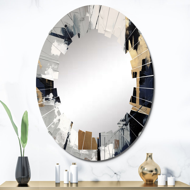 Lauritsen - Miroir mural moderne ovale, 36 po x 24 po