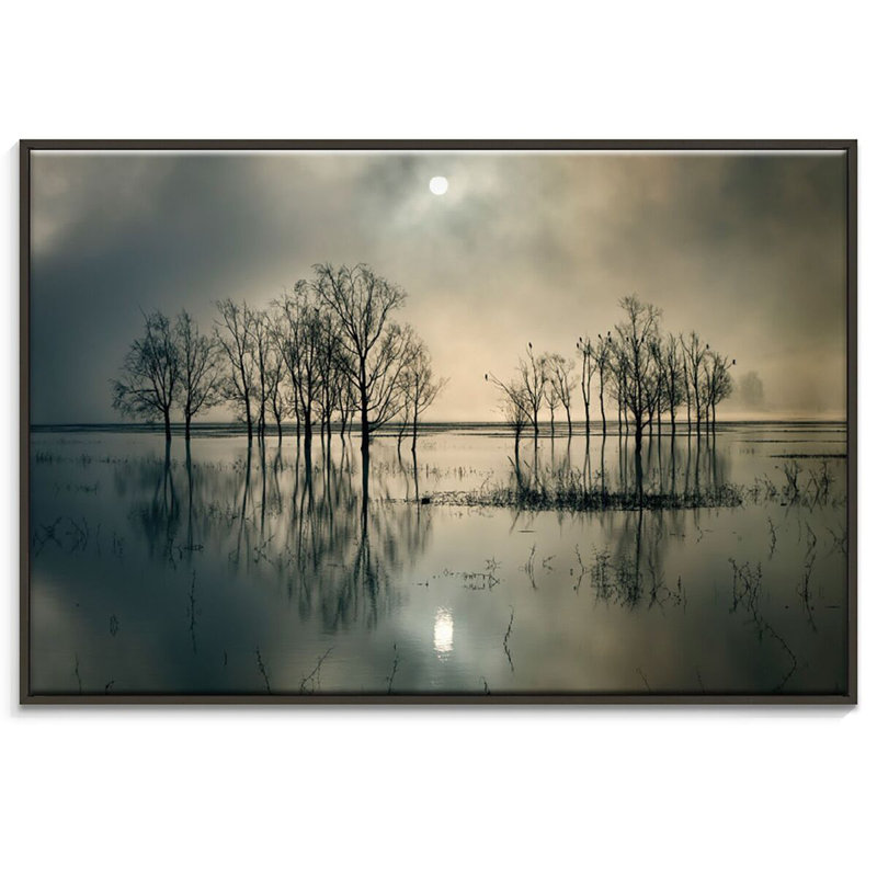 Print on Canvas, 102cm H x 152cm W, Black Floater Framed