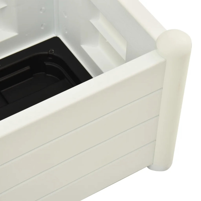 Lando Raised Garden Bed with Trellis, White
