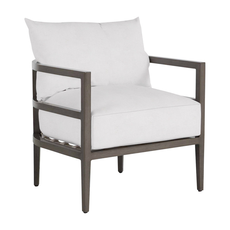 Santa Barbara Patio Chair, No Welt, Linen Snow, Standard Plus