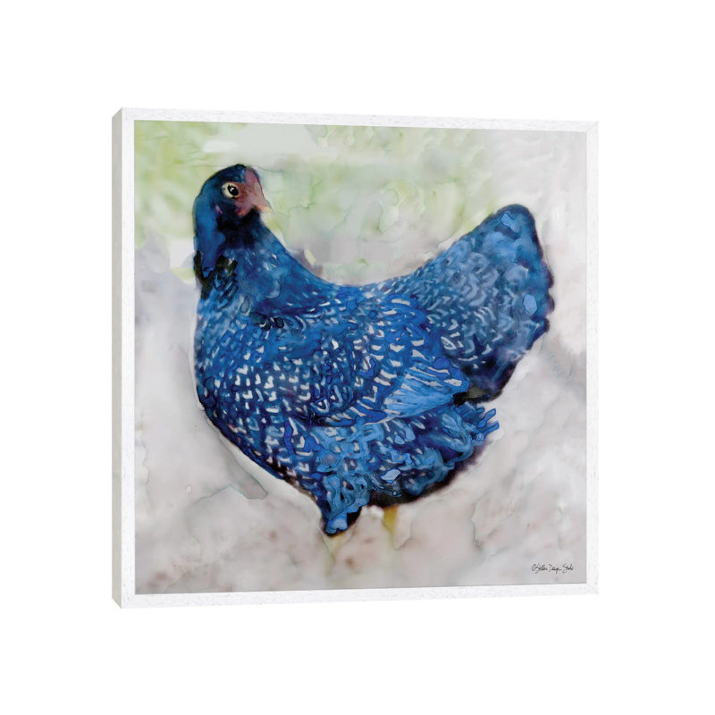 Rooster II by Stellar Design Studio - Gallery-Wrapped Canvas Giclée on Canvas, White Floater Frame, 93.98cm H x 93.98cm W