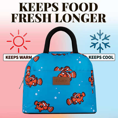 Zulay Kitchen Reusable Insulated Lunch Tote Bag