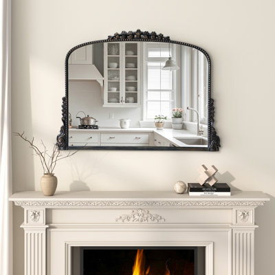 Retro Victorian Arched Overmantle wall Mirror 66x89CM