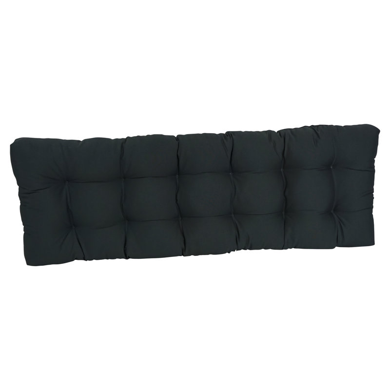 Coussin de siège en sergé, L 46 po x P 19 po, Noir