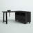 Pearsall L-Shaped Metal Base Computer Desk with Power Outlet-53685463