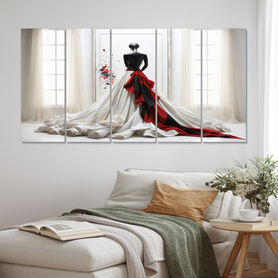 Fashion Red Dress Elegance UnveILE II - Ensemble de décoration murale Fashion