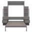 Lit escamotable double Bellock avec tablettes, tiroirs et lumières DEL-1438830079