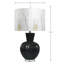 Austin Allen James - Keywanna - noir - lampe de table en céramique avec abat-jour imprimé