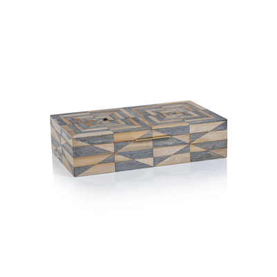 Bamba Decorative Box with Brass Trim