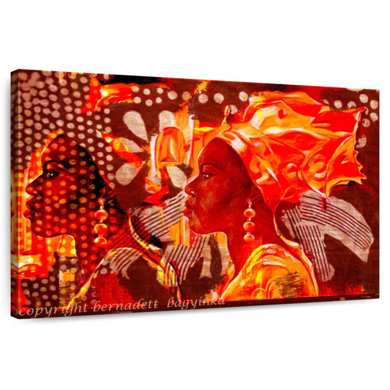 Leisha le masque double, H 20 po x l 30 po