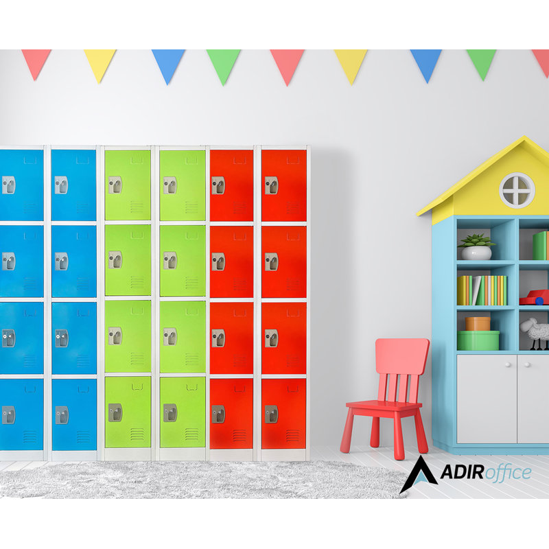 72'' Green Steel 4-Tier Freestanding Office Locker
